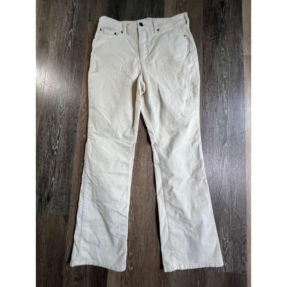 Wonderly Corduroy Pants Womens 12 Cream High Rise Bootcut Flared Trousers